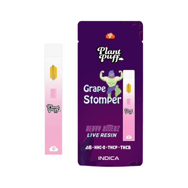Plant Puff Heavy Hitters Grape Stomper Indica Live Resin Vape Pen